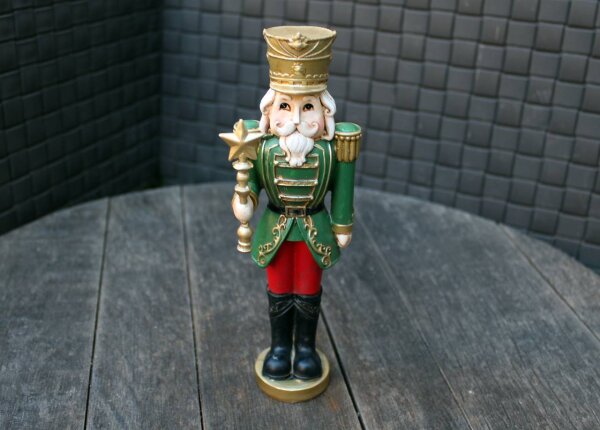 Dekofigur Nussknacker grün H20cm