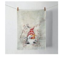 Geschirrtuch Hase mit Zwerg