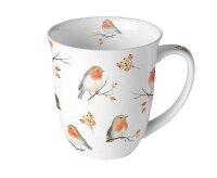 Tasse Rotkehlchen Familie