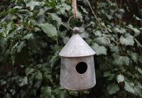 Zink Vogelhaus rund