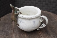 Dekofigur Hase hängend patiniert