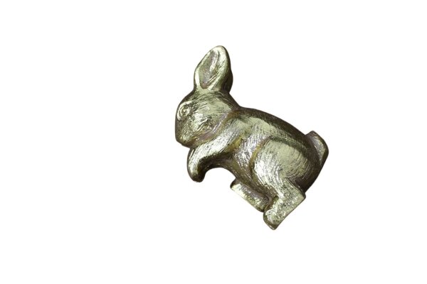 Dekofigur Hase kletternd gold H8cm