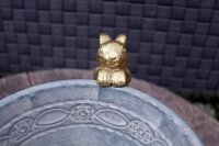 Dekofigur Hase kletternd gold H8cm