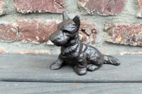 Dekofigur Hund Schnauzer sitzend